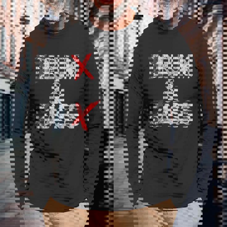 Drum And Bass Rum & Assintage 長袖Tシャツ 高齢者への贈り物