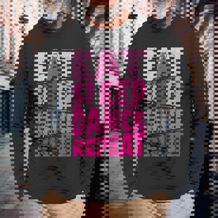 Eatleep Dance リピートダンサー メンズ レディース ダンサー ラブダンス 長袖Tシャツ 高齢者への贈り物