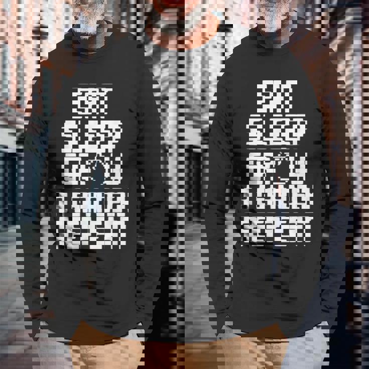 Eatleep Grow A Garden Repeat 面白い ガーデニング ゲーム 長袖Tシャツ 高齢者への贈り物