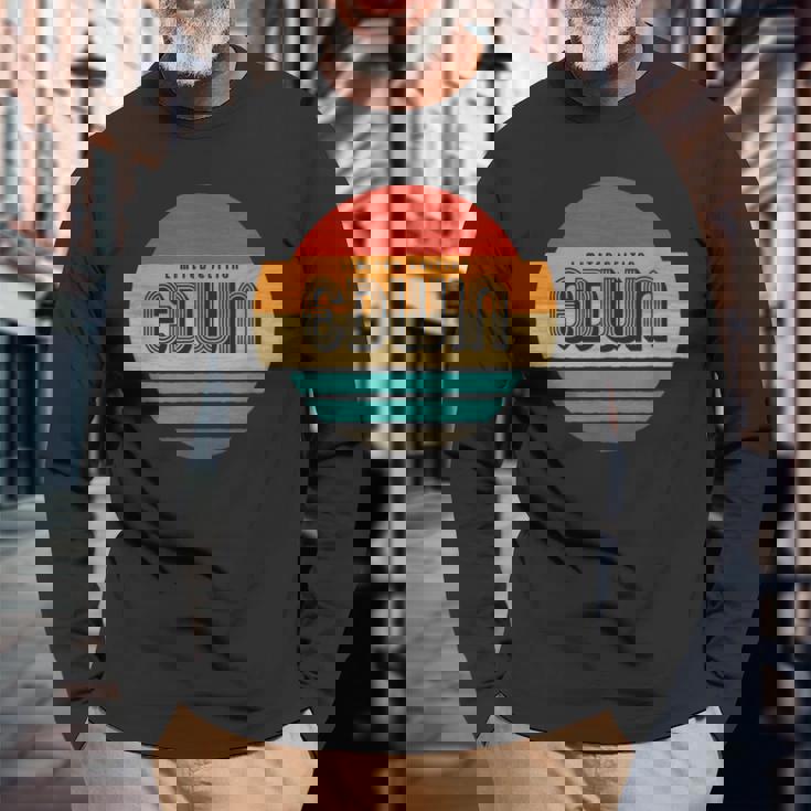 Edwin 名称 レトロ・ヴィンテージ・サンセット 限定版 長袖Tシャツ 高齢者への贈り物