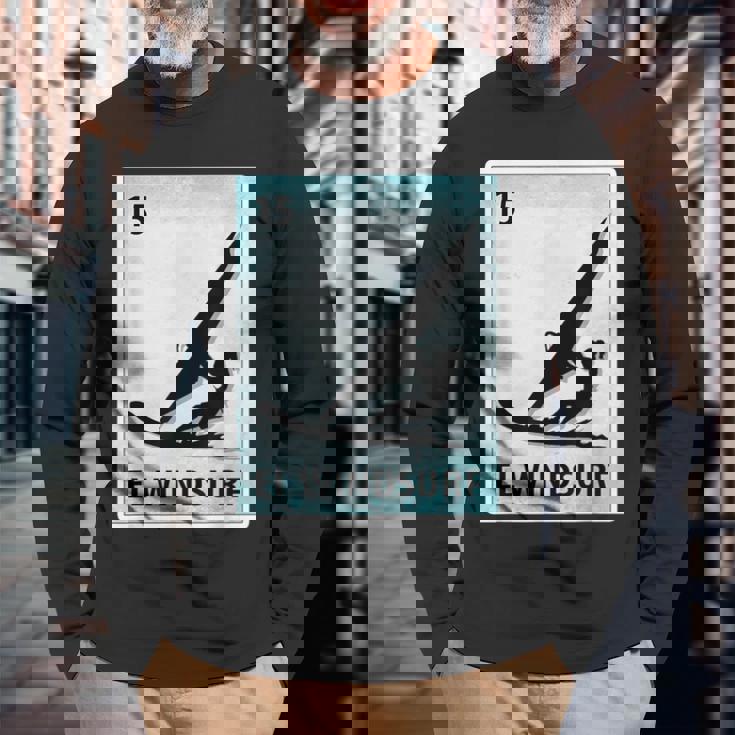 El Windsurf メキシカンウインドサーフィンカード 長袖Tシャツ 高齢者への贈り物