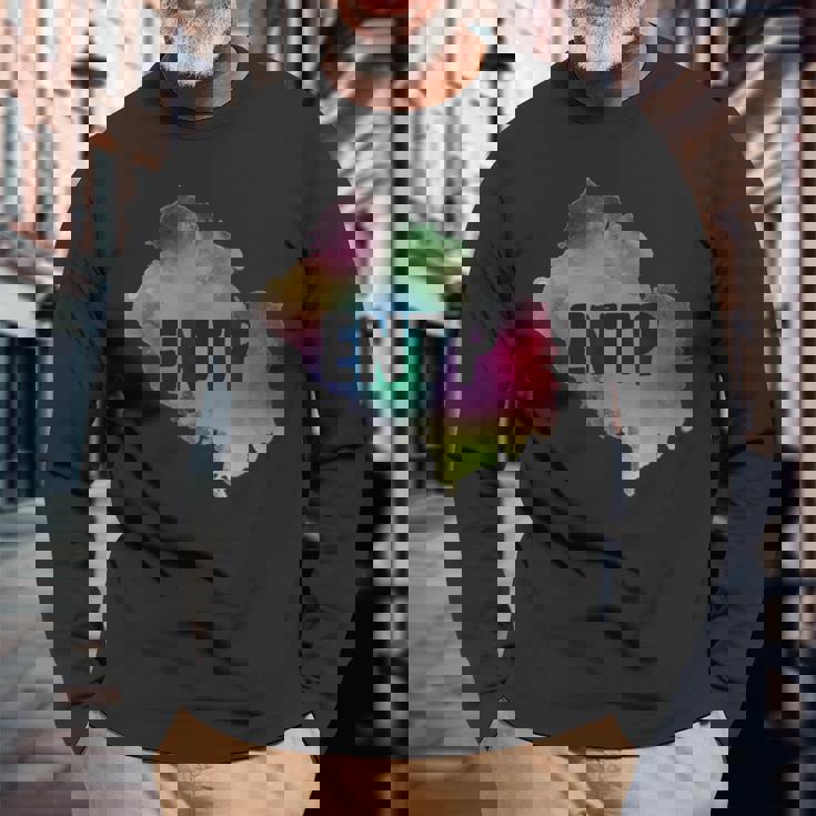 Entp Extrovert Myers Briggs パーソナリティタイプ 水彩画 長袖Tシャツ 高齢者への贈り物