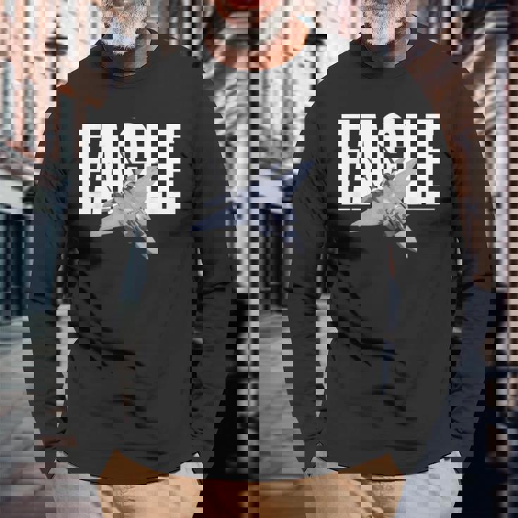 F-15 イーグル 長袖Tシャツ 高齢者への贈り物