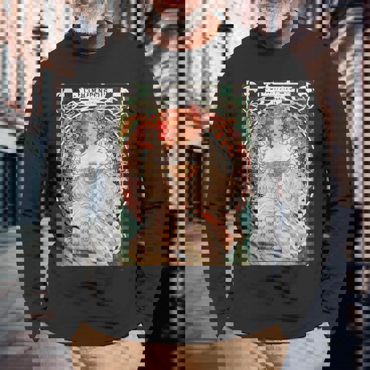 F Champenois Imprimeur-Editeur By Alphonse Mucha 長袖Tシャツ 高齢者への贈り物