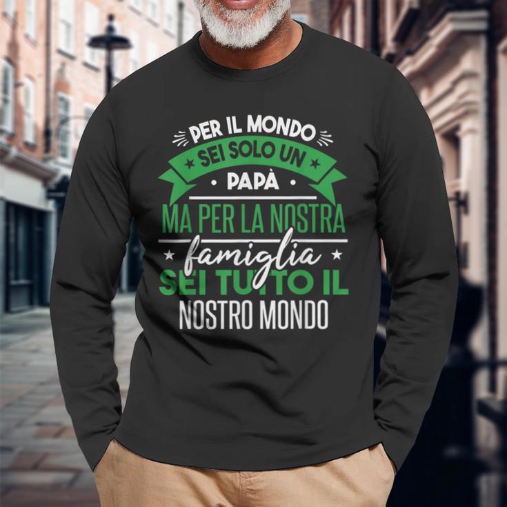 Festa Del Papa Regalo Festa Del Papà Famiglia Papà Maglietta a maniche lunghe Regalos para ancianos