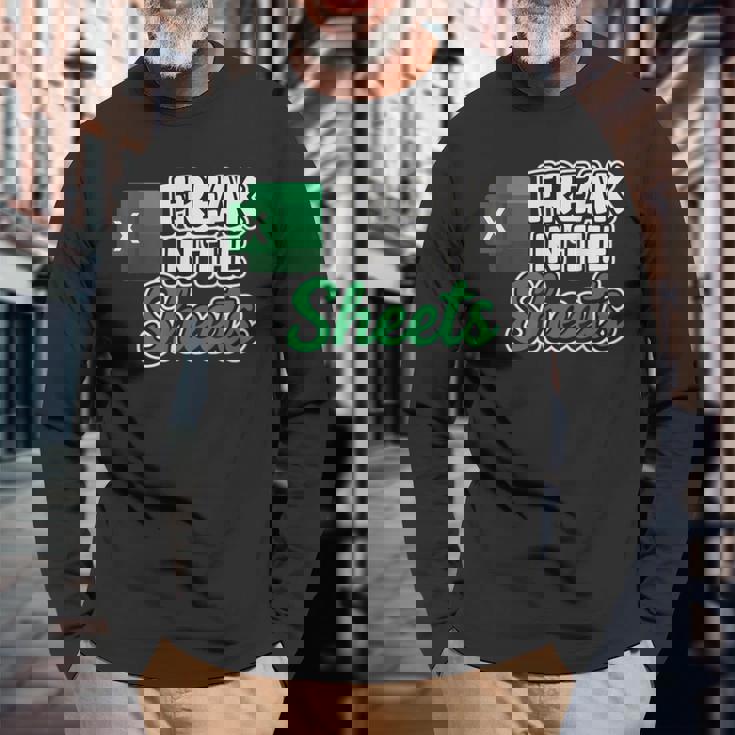 Freak In Theheets Accountant preadsheet Excel 長袖Tシャツ 高齢者への贈り物