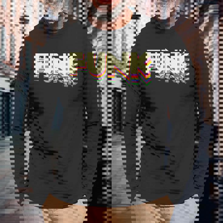 Funk ファンク、ソウル、ジャズ&ヒップホップミュージック ファン向け 長袖Tシャツ 高齢者への贈り物