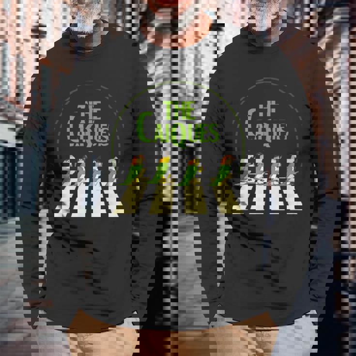 Birb Parrot Pet Doodle Parody The Caiques 長袖Tシャツ 高齢者への贈り物