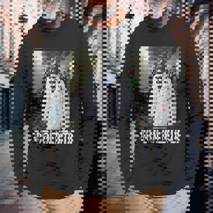 Tuff Pigeon Doctor 2026 New Brainrot Meme Kid Aiジョーク 長袖Tシャツ 高齢者への贈り物