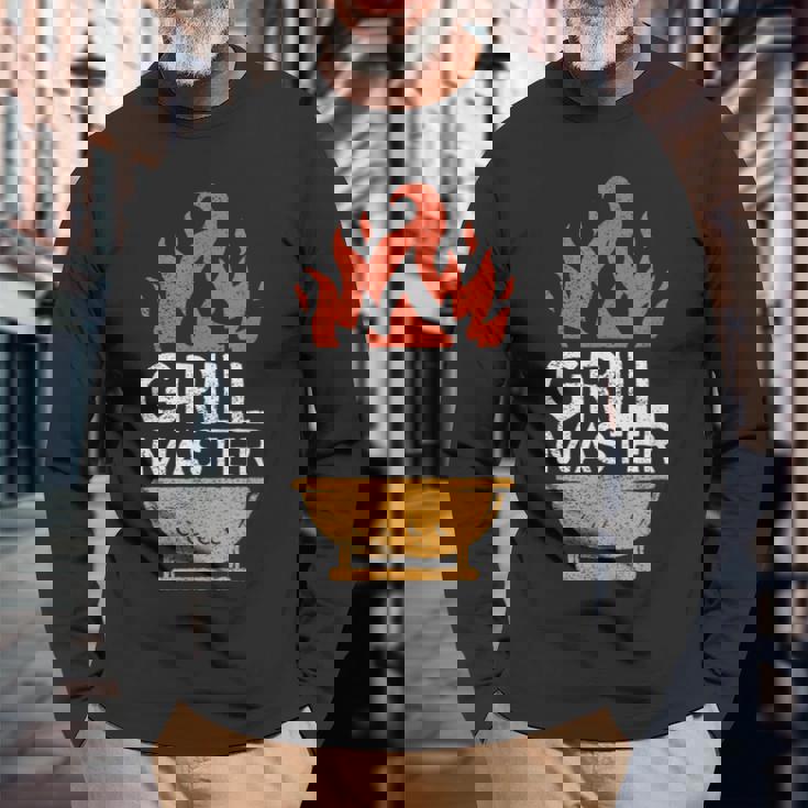 Grill Master 長袖Tシャツ 高齢者への贈り物