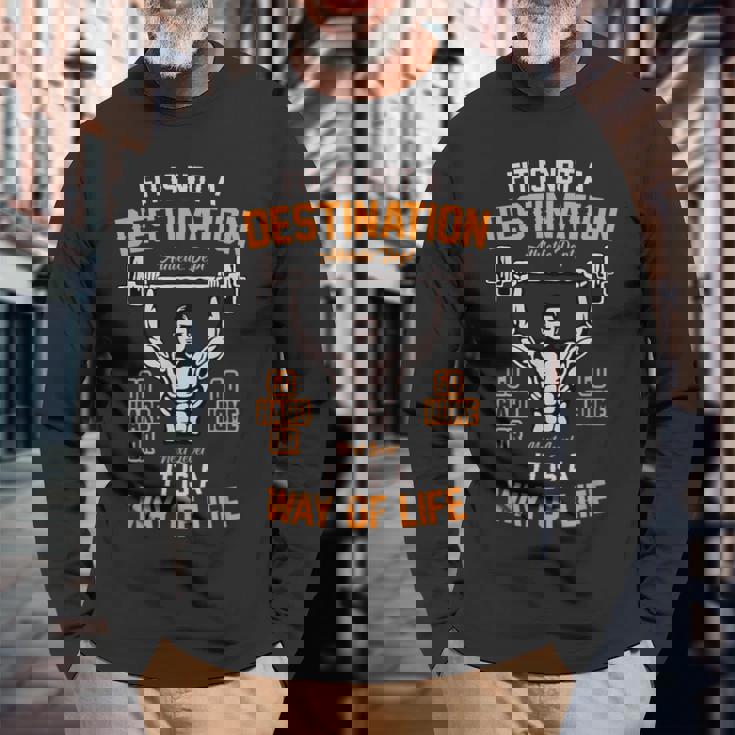 Gym Fitness Workout Bodybuilding Weightlifting Training 長袖Tシャツ 高齢者への贈り物