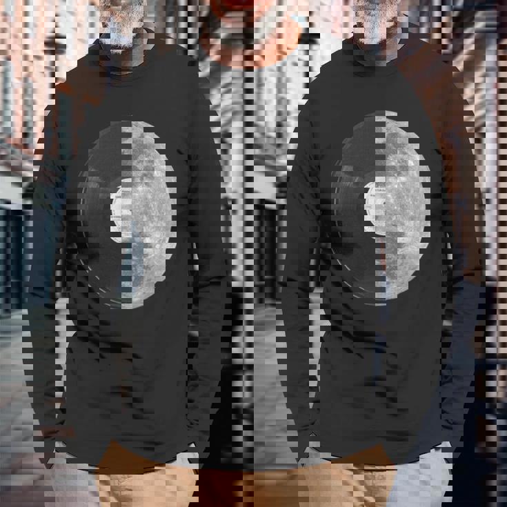 Half Mooninyl Record – Music Lover Lunar Graphic 長袖Tシャツ 高齢者への贈り物