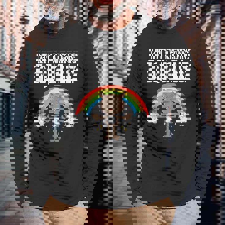 I Hate Everyone Equally 反社会的猫 内向的 長袖Tシャツ 高齢者への贈り物