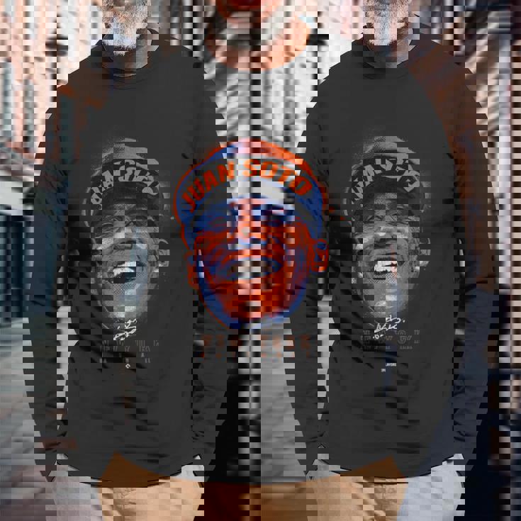 Headshot Juanoto New York Baseball Mlbpa 長袖Tシャツ 高齢者への贈り物