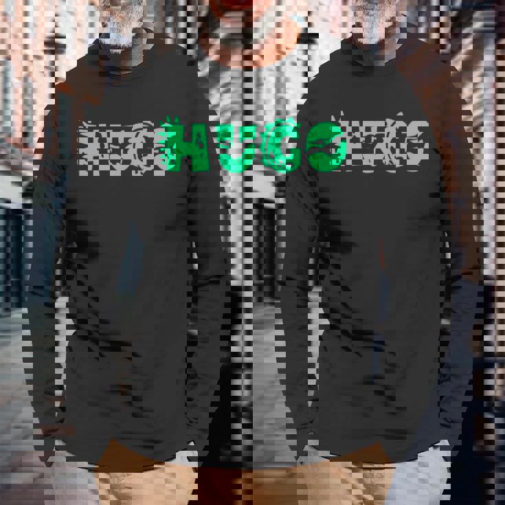 Hugo パーソナライズ ボーイズ 恐竜レックス キュート カスタム 長袖Tシャツ 高齢者への贈り物