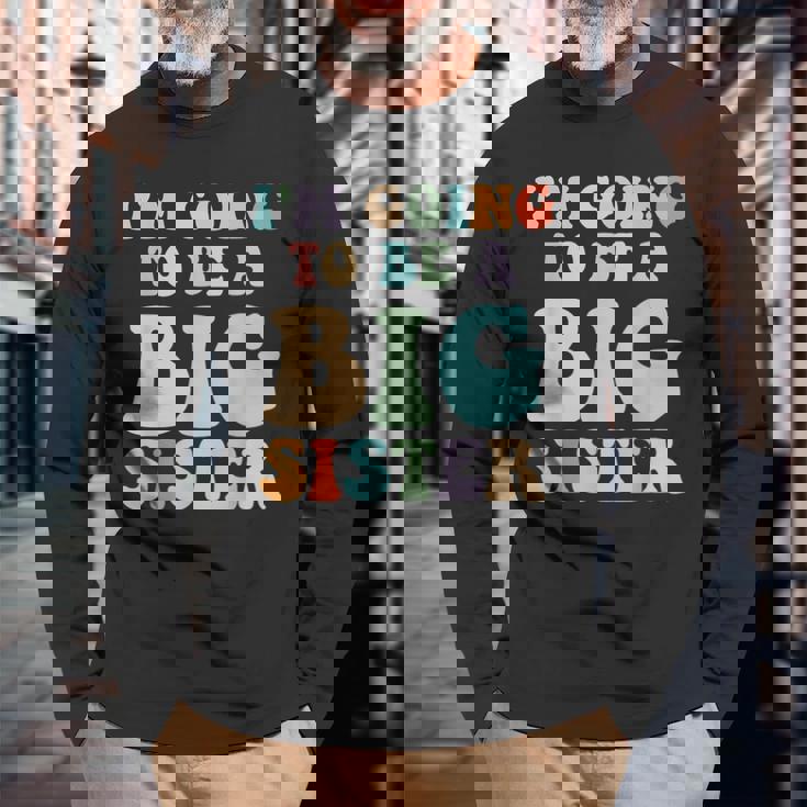 I'm Going To Be A Bigister パステルセレブレーションのお知らせ 長袖Tシャツ 高齢者への贈り物