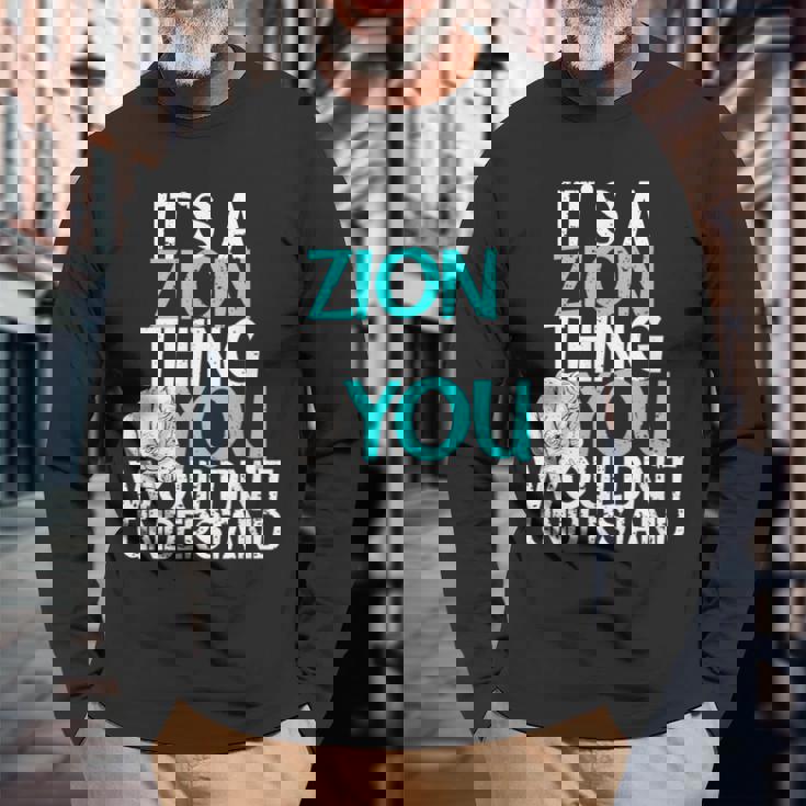 メンズ It's A Zion Thing You Wouldn't Understand 長袖Tシャツ 高齢者への贈り物