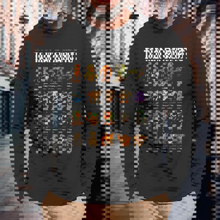 Italian Brainrot 面白いイタリアンブレインロットミームキャラクタ 長袖tシャツ 長袖Tシャツ 高齢者への贈り物