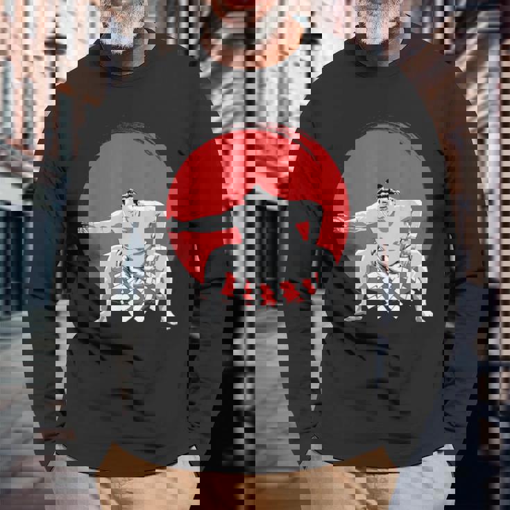 Japaneseumo Wrestler Japan Anime 長袖Tシャツ 高齢者への贈り物