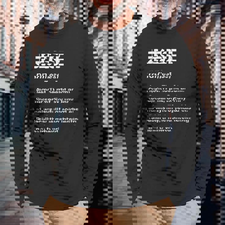 Jesse ネームシャツ 長袖Tシャツ 高齢者への贈り物