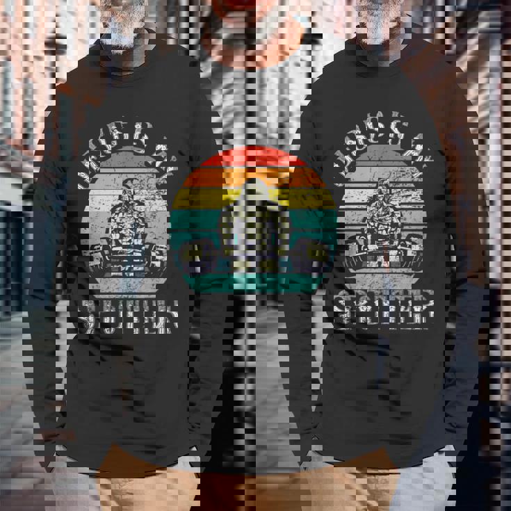 Jesus Is Mypotter レトロ ウェイトリフティング ジム フィットネス ワークアウト 長袖Tシャツ 高齢者への贈り物