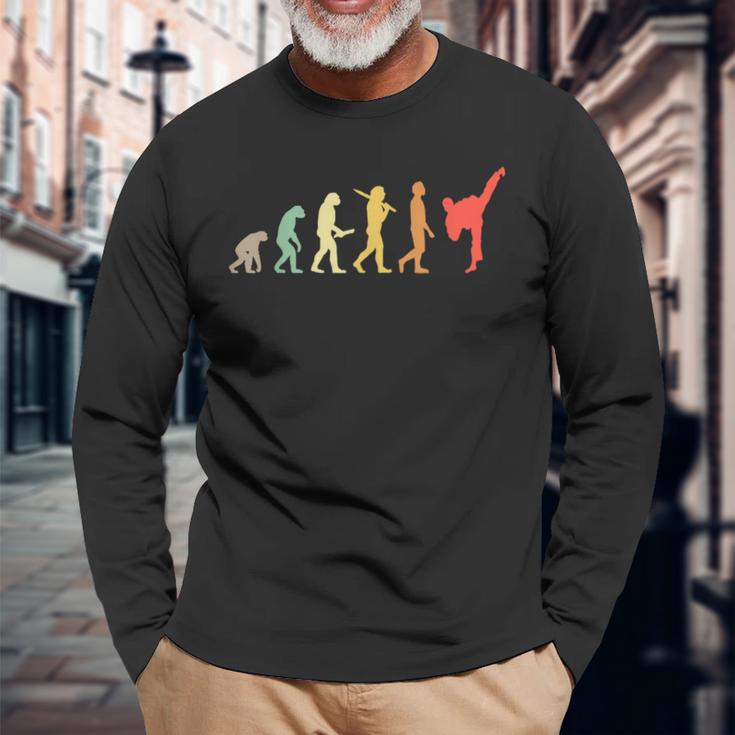 Karaté Évolution Rétro Cadeau Pour Karatéka T-shirt à manches longues Cadeaux pour les vieillards