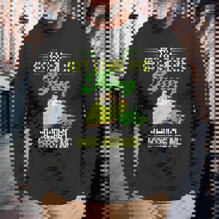 Key Lime Pie Thing レモンパイ デザート タルト フロリダパイ 長袖tシャツ 長袖Tシャツ 高齢者への贈り物