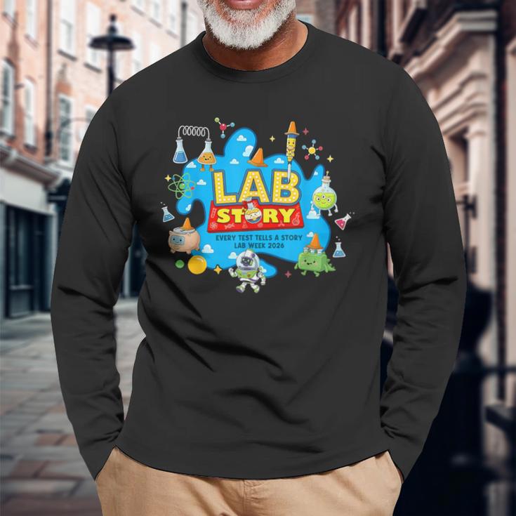 Lab Story Lab Week 2026 Medical Laboratory Technician Team Long Sleeve T-Shirt Gifts for Old Men
