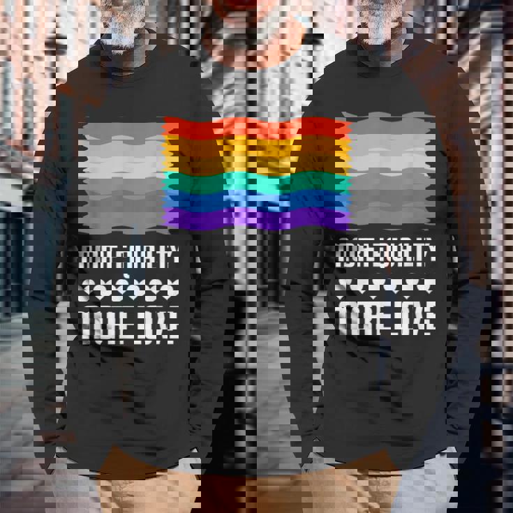 Lgbt More Equality More Lovetシャツ Lgbtq ゲイ レズビアン Lgbt 長袖Tシャツ 高齢者への贈り物
