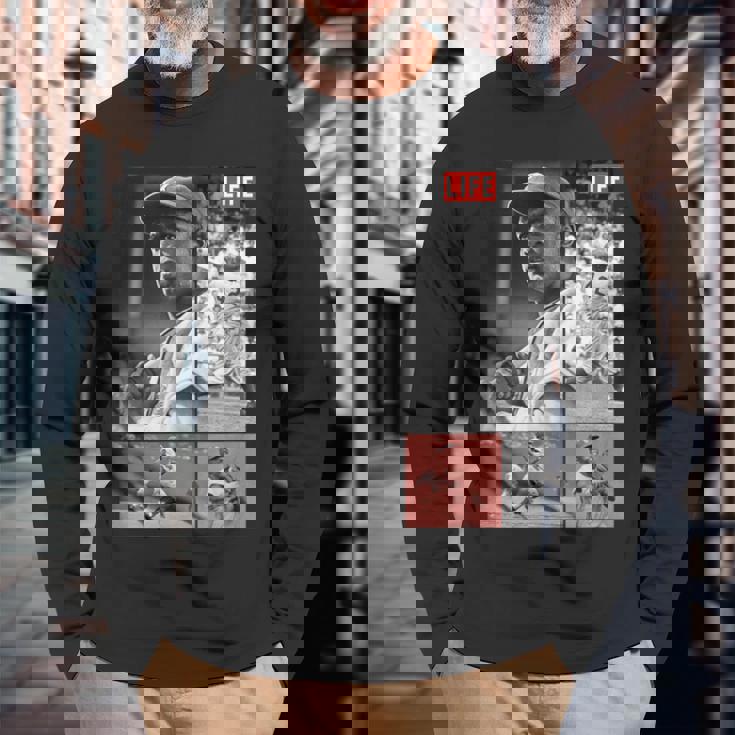 Life Picture Collection _ ジャッキー ロビンソン7 _ 野球 長袖Tシャツ 高齢者への贈り物