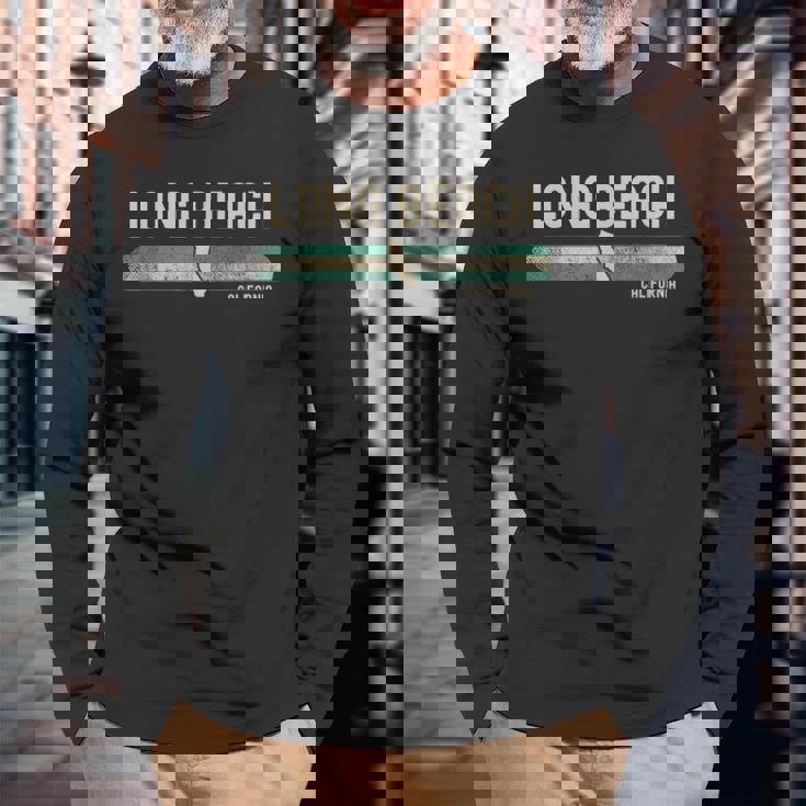 Long Beach Ca 長袖Tシャツ 高齢者への贈り物
