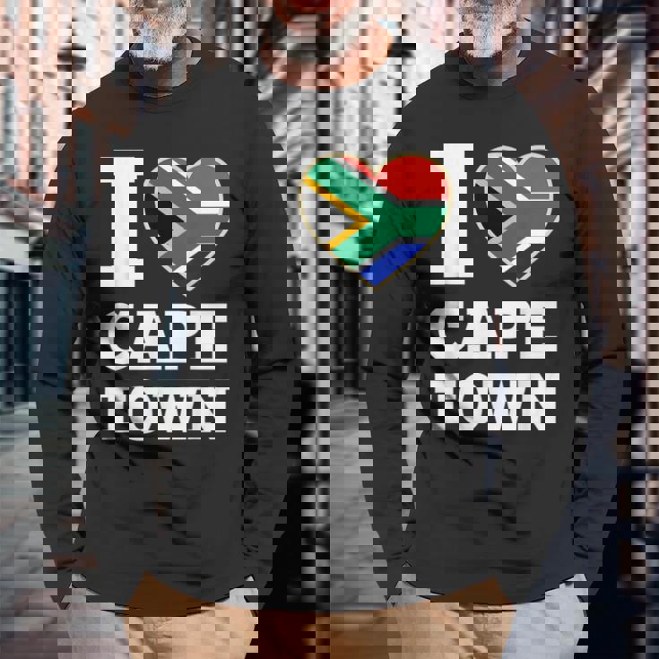 I Love Cape Town South Africa Heart Flag Long Sleeve T-Shirt Gifts for Old Men I Love Cape Town South Africa Heart Flag Long Sleeve T-Shirt Gifts for Old Men