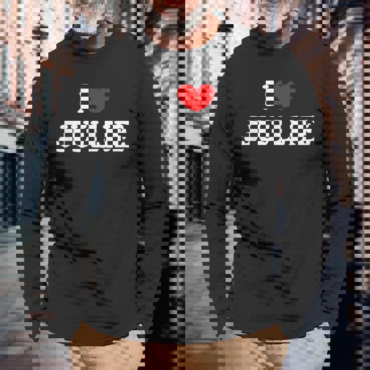I Love Julie 私は愛する Julie 長袖Tシャツ 高齢者への贈り物