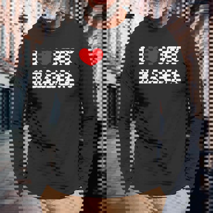 I Love My Hama アイ・ラブ・マイ・ハマ 長袖Tシャツ 高齢者への贈り物