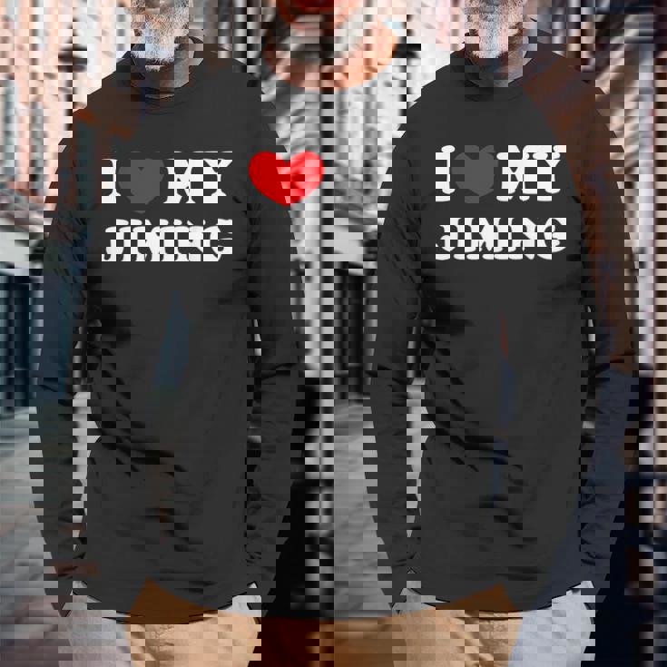 I Love My Jiming 私はジミンが大好きです 長袖Tシャツ 高齢者への贈り物