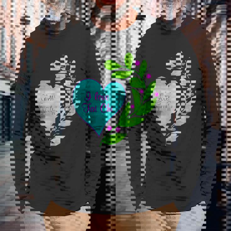 I Love 太極拳 長袖Tシャツ 高齢者への贈り物