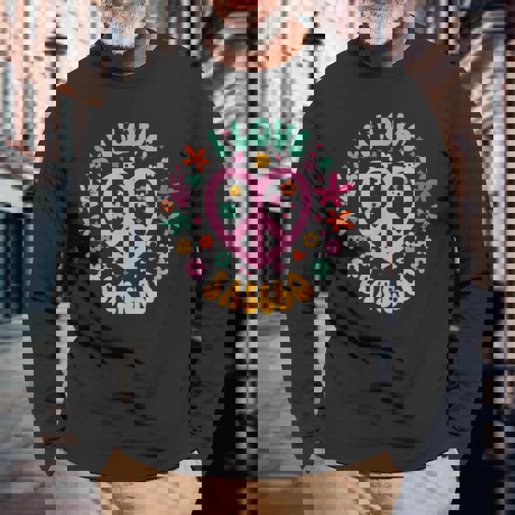 I Loveasebo 佐世保大好き 長袖Tシャツ 高齢者への贈り物