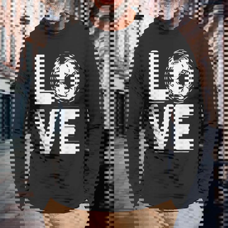 Loveoocer 愛を言うサッカー 長袖Tシャツ 高齢者への贈り物