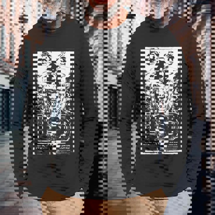 Lsd ヒステリア – レトログラインドハウスb-ムービーアート 長袖tシャツ 長袖Tシャツ 高齢者への贈り物