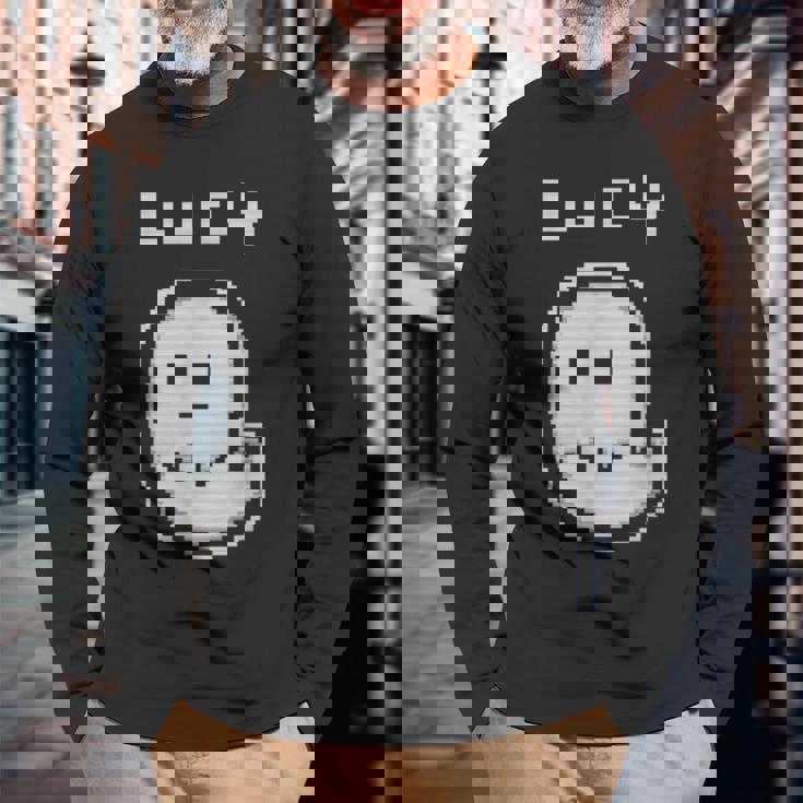 Lucyのおばけちゃん 長袖Tシャツ 高齢者への贈り物