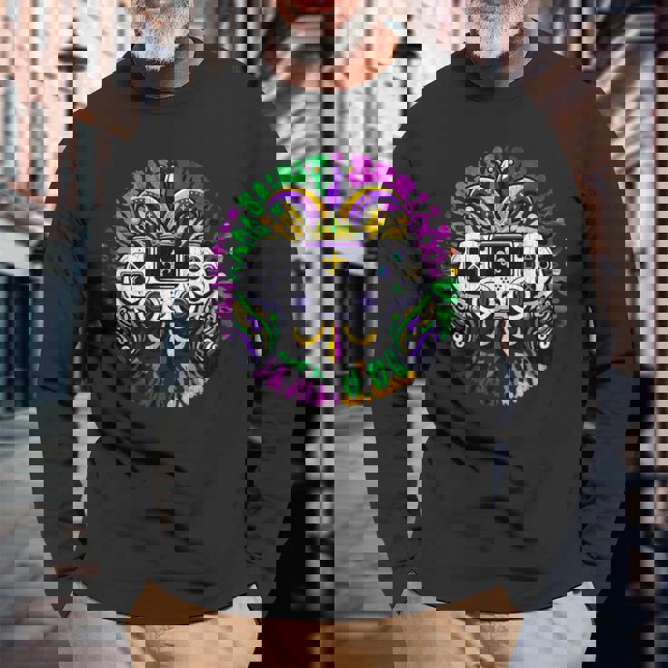 Mardi Gras おもしろ絞り染め ゲーマー 男の子服 メンズゲーム 長袖Tシャツ 高齢者への贈り物
