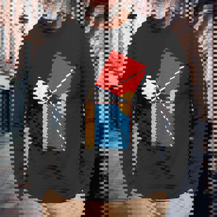 Nerdy Byrne's ピタゴラスの定理 幾何学 数学教師 Wt 長袖Tシャツ 高齢者への贈り物