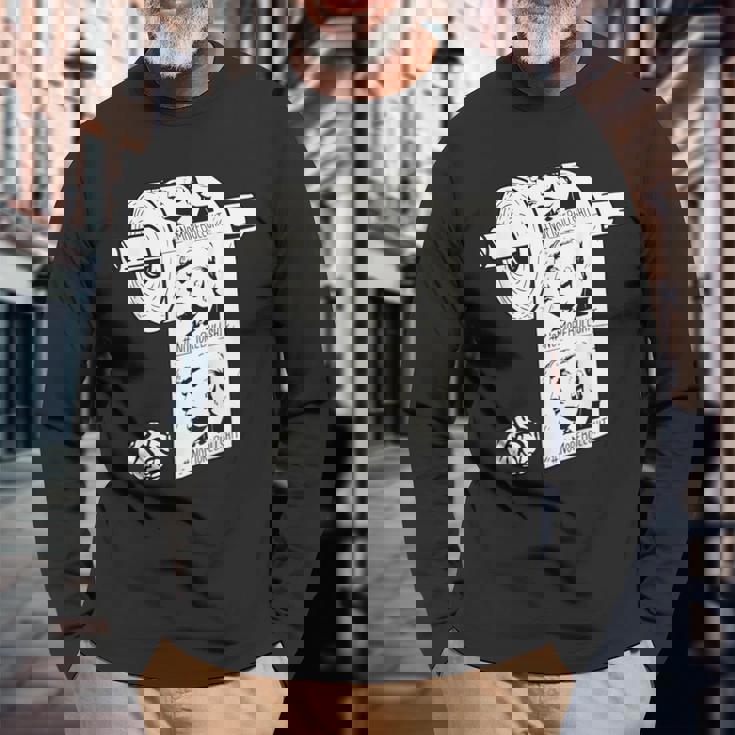 No More Bullshit アンチトランプ大統領選挙トイレットペーパー 長袖Tシャツ 高齢者への贈り物