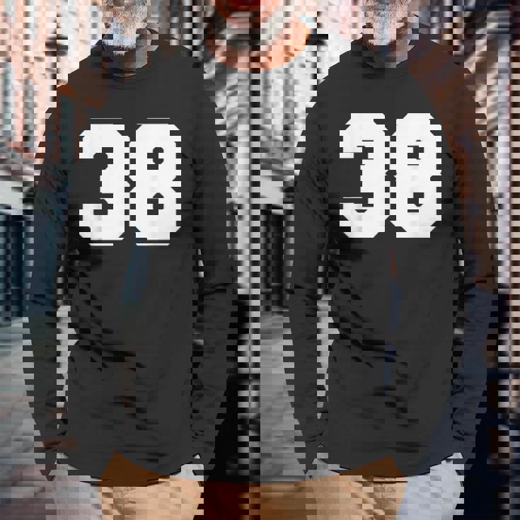 Number 38Ports Jersey Player 38 Fan Front Printarsity 長袖Tシャツ 高齢者への贈り物