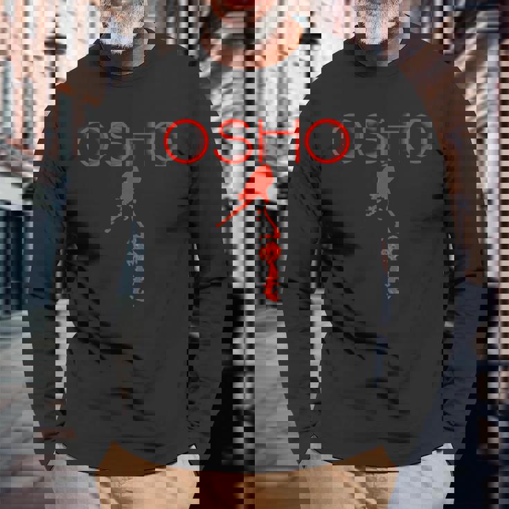 Osho Bhagwan 長袖Tシャツ 高齢者への贈り物