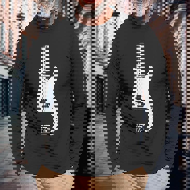 P ベースギター 長袖Tシャツ 高齢者への贈り物