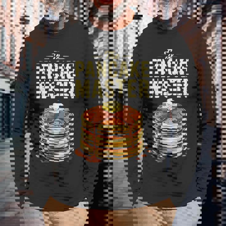 The Pancake Master シャツ 大人 キッズ メンズ レディース パンケーキ好き 長袖Tシャツ 高齢者への贈り物