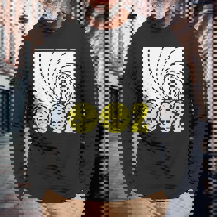 Pickleball 002 スパイパロディ 面白いピックルボールパドルプレーヤー 長袖Tシャツ 高齢者への贈り物