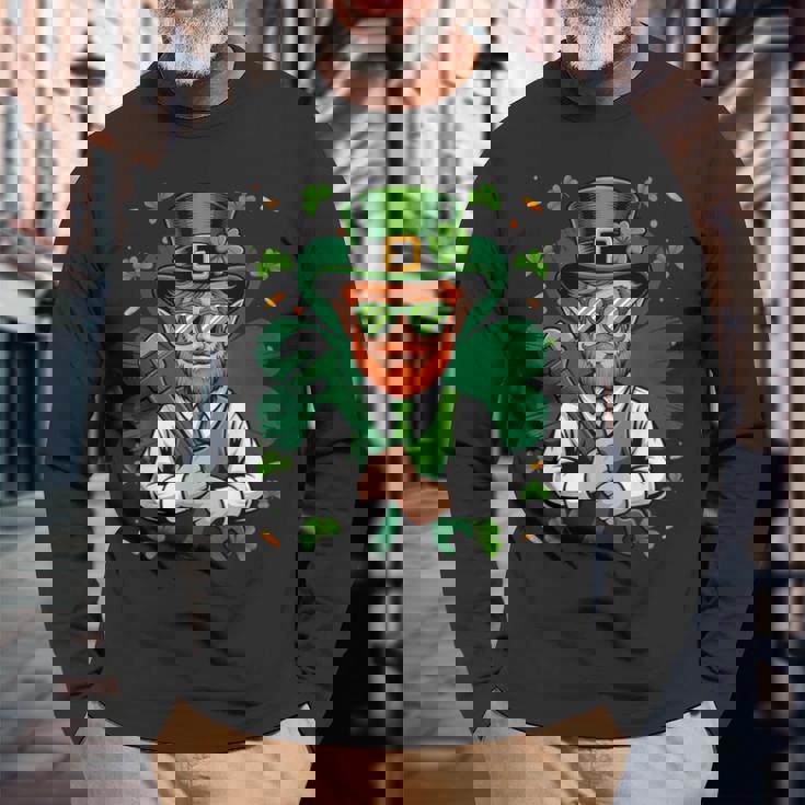 Plumber Saint Patrick's Day Irish Shamrock Plumbing Long Sleeve T-Shirt Gifts for Old Men