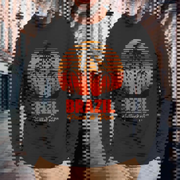 Praia De Pipa ブラジル 長袖Tシャツ 高齢者への贈り物